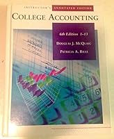 College Accounting: Chpts. 1-13 6th edition 0395829054 Book Cover