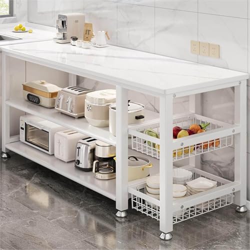 Armario de cocina moderno de 3 capas para microondas y despensa 2