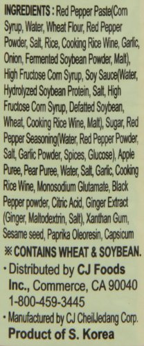 CJ Korean BBQ Sauce, Hot & Spicy (Chicken & Pork), 29.63-Ounce Bottles (Pack of 4)