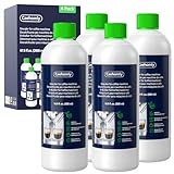 Entkalker für DeLonghi Kaffeemaschine, Ersatz Entkalker für DeLonghi DLSC500,Kaffee Maschinen Wartungs Zubehör, Pflanzliche Inhaltsstoffe, 500mlx4 Flaschen, 20 Entkalkungs Dosen