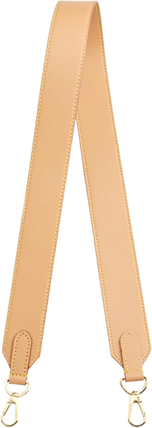 Genuine Vachetta Leather Shoulder Bag Strap Crossbody Replacement for Neverful Tote Bag(BEESWAX-Width:1.5in&Length:37.8in)