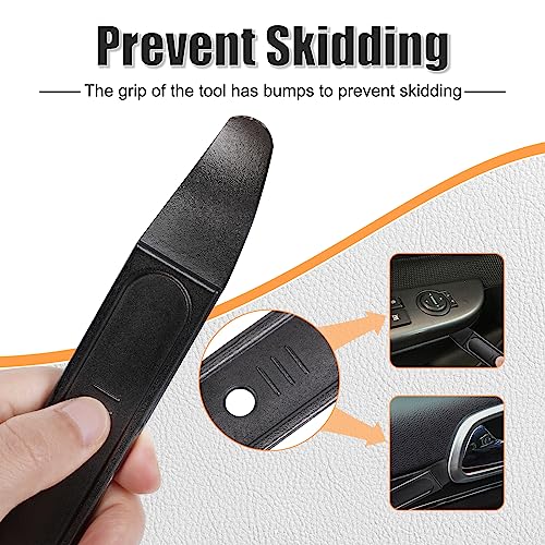 Image of SDSNTE 4140 Steel Pry Bar, Versatile Automotive Panel Removal Tool for Auto Trim, Interior & Exterior Parts, Door Panel, Window Screen Removal, Pack of 2