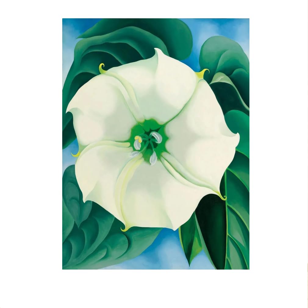 SSLDP LFHLI Georgia O'Keeffe Aesthetic Poster Retro Flower Wall Art Georgia O'Keeffe Canvas Painting And Prints Home Decor Picture 50x70cm No Frame