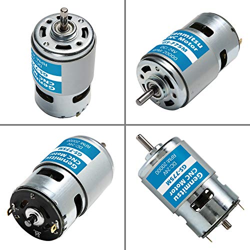 Genmitsu Gs-775M Micro Dc 24V 20000Rpm 775 Motor, Double Ball Bearing, High Power, Noise Suppression, Dc Motor Driver For Electrical Tools Diy #TOP6