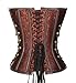 SLIMBELLE Steampunk Corsé Gótico Bustier Vintage Corset Top Brocado Estampado Negro&Blanco&Multicolor +...