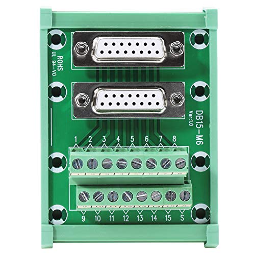 Connecteur DB15-M6 femelle double tête sur rail DIN pour réparer et modifier vos câblages rapidement