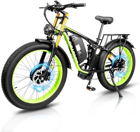 LALMIMZ KETELES Electric Bike for Adults 1000/2000W (US Warehouse),Electric Bicycle with 26″*4.0 Fat Tire, 28/32MPH, 48V 17.5/23Ah Waterproof Battery, Offroad E Bikes for Men and Women