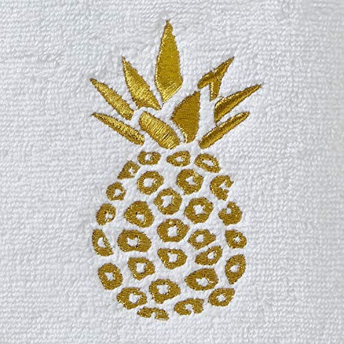 Skl Home By Saturday Knight Ltd. Gilded Pineapple Hand Towel (2-Pack), White, Small #TOP1