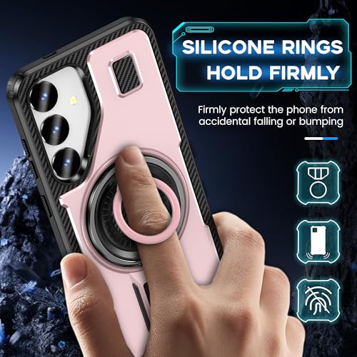 Coque Samsung S24 Plus bague métallique compatible support magnétique voiture