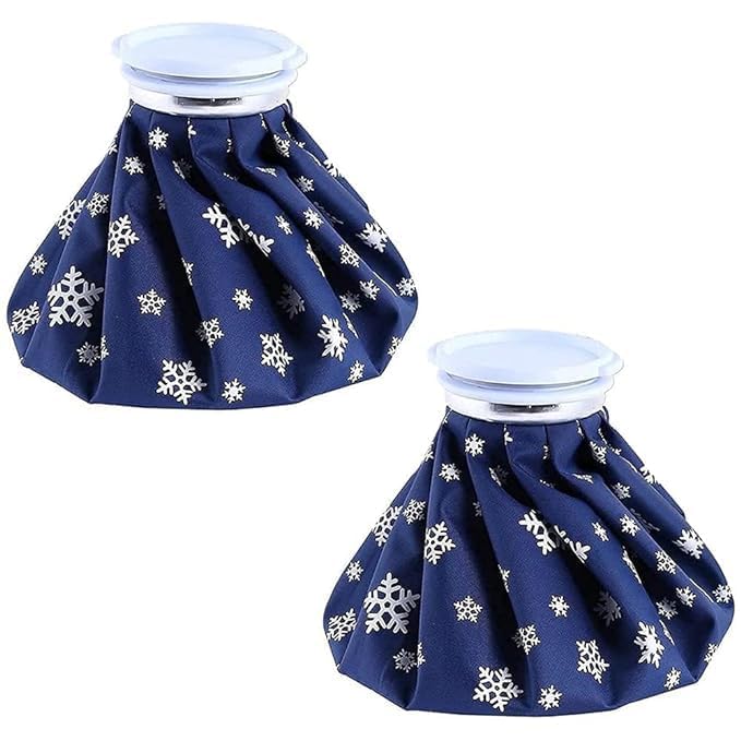Image of Reusable Hot & Cold Bags for Muscle Relaxation, First Aid, Sports Injury, Pain Relief, Hot /Cold Therapy (Colours May Vary) (Cold Ice Bag (6 Inch) - Pack of 2)