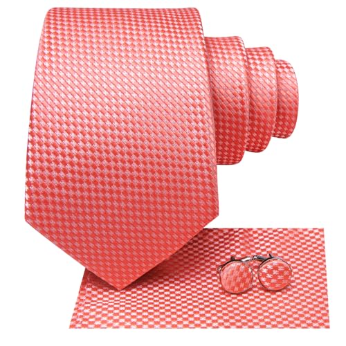 Image of Hi-Tie Men's Tie Sets Silk Paisley Striped Necktie Pocket Square Cuff-links Sets Wedding Business Holiday