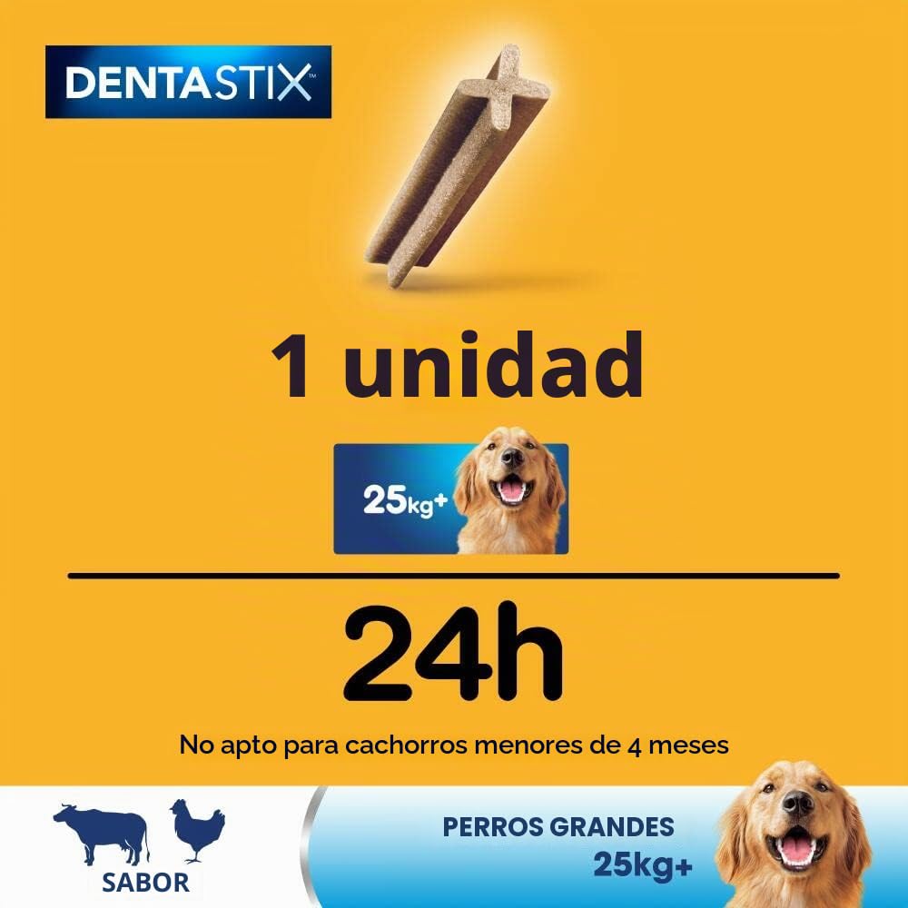 Pedigree Dentastix - Friandises pour grand chien, 56 bâtonnets à mâcher pour l'hygiène bucco-dentaire (8 sachets de 7 Sticks)