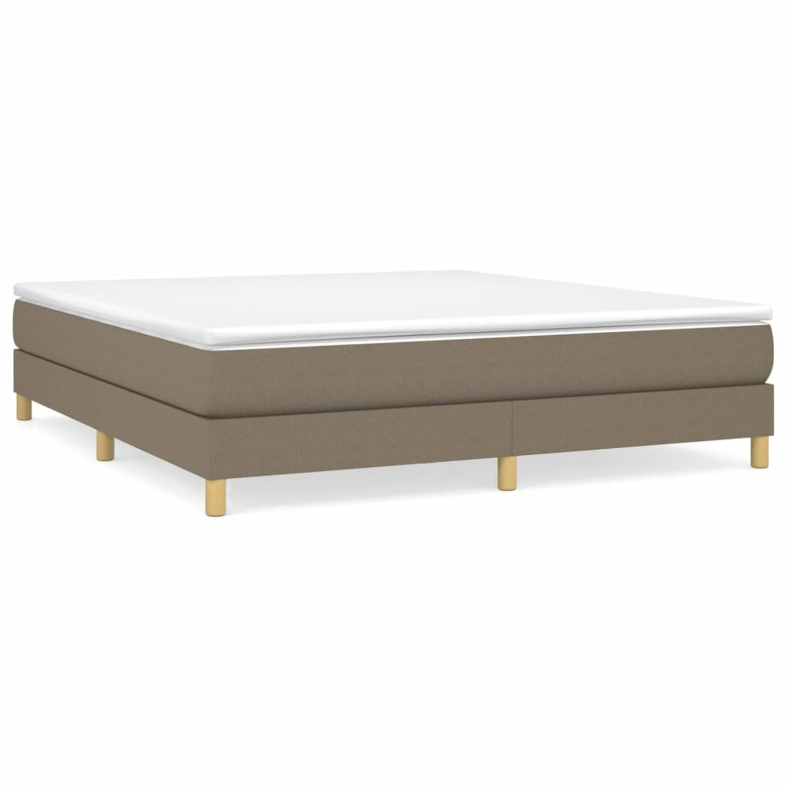 LAPOOH Cadre de lit Spring, sommier, chambres de jeunes, lit relaxant, meuble de lit, cadre de lit, tissu gris taupe, 160 x 200 cm