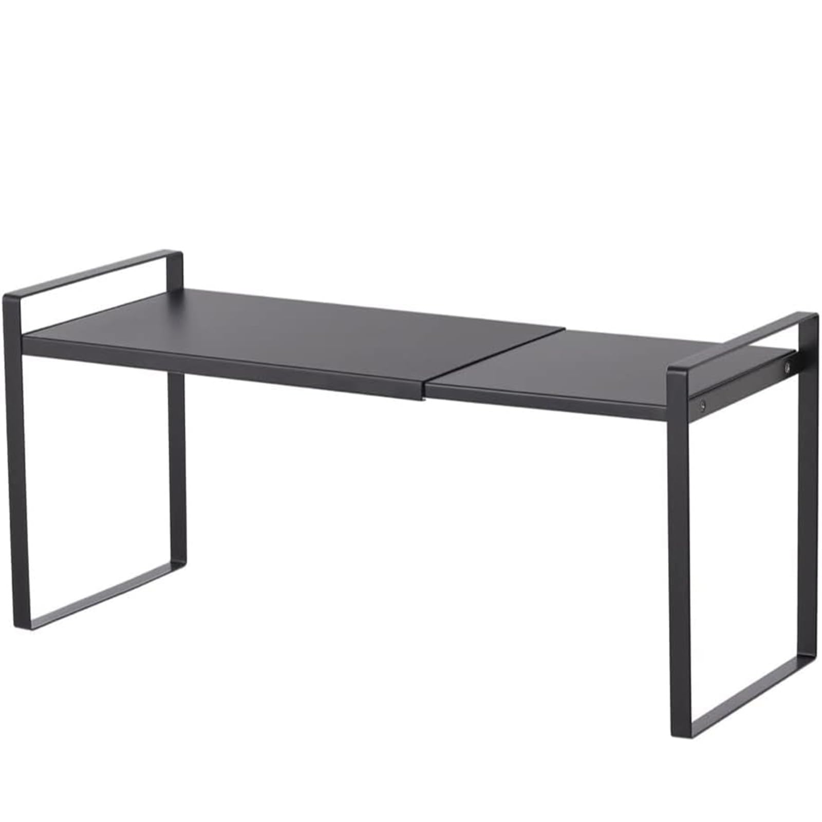 COOLBABY Expandable Countertop Organizer Shelf, Cupboard Stand Kitchen Spice Rack,Cabinet Pantry Shelf, Organization and Storage For Kitchen Bathroom (Black)