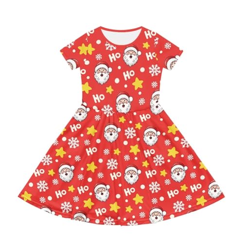Image of Short Sleeve Dress for Girls with Pockets Cute Toddler Girl Clothes Summer 2-12