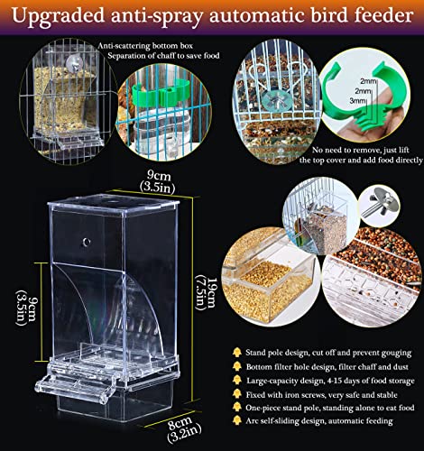 No Mess Bird Feeder & Water Dispenser Set - Automatic Parrot Cage Accessories For Small Birds - View #13