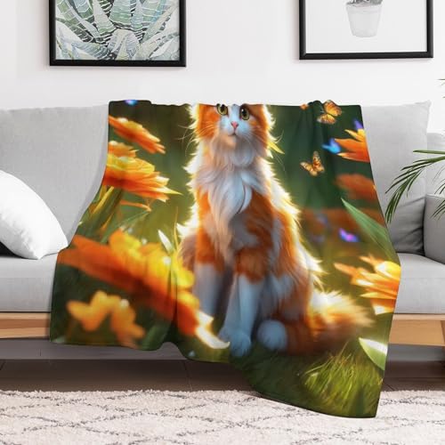 Couverture chat mignon, le plaid en flannel chaude idéal comme cadeau - 3