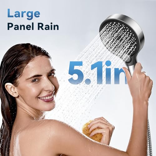 Filtered Shower Head with Handheld, High Pressure Shower Head with Filters, 3 Modes Water Softener Shower Head with Detachable Filters, Reduce Dryness on Skin and Hair, Premium Chrome - Image 2