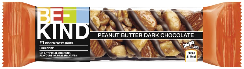 BE-KIND Peanut Butter Dark Chocolate 6x12x40g I Nussriegel I Schokoriegel I Erdnussbutter I Glutenfrei