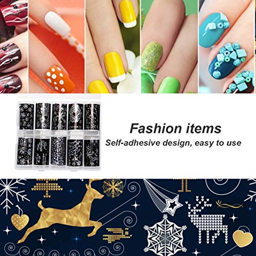 FRCOLOR 2 Boxen Weihnachten Nail Art Aufkleber Sternenhimmel Nagelfolie Transfer Kleber Aufkleber Maniküre Tipps für DIY Gesicht Körper Make-Up Dekorationen – Bild 8