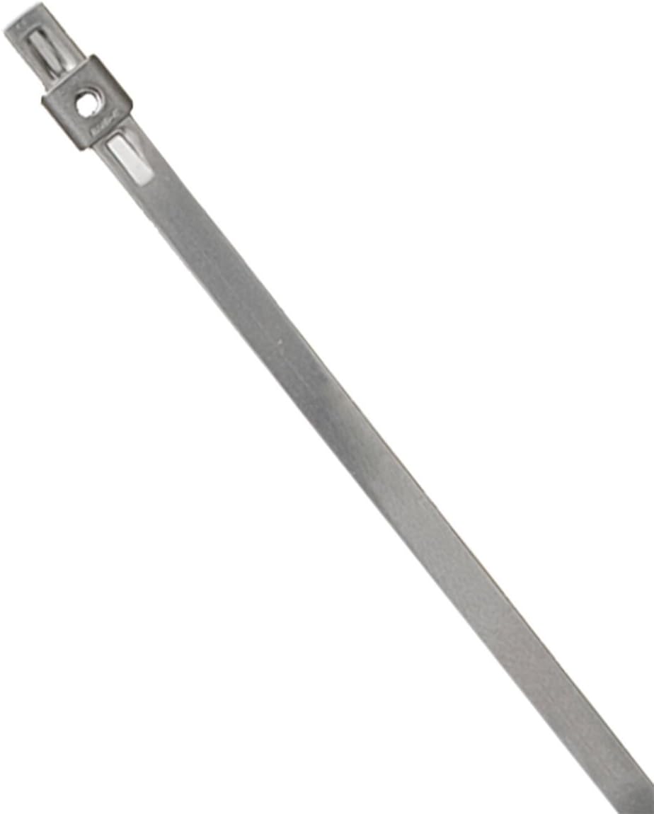 BAND-IT AS4149 Tie-Lok 1/4" Wide x 0.015" Thick x 29" Length, 316 Stainless Steel Smooth ID Tie With A Low Profile (100 Per Bag)