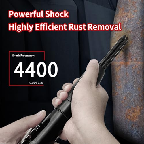 Miniatura 3 de Mini Herramienta Neumática Removedora De Óxido, 4400 Rpm Removedor De Corrosión De Pintura De Óxido, Pistola De Soldadura De Eliminación De Aire De 12 Agujas Para Eliminación De Óxido Y Suciedad
