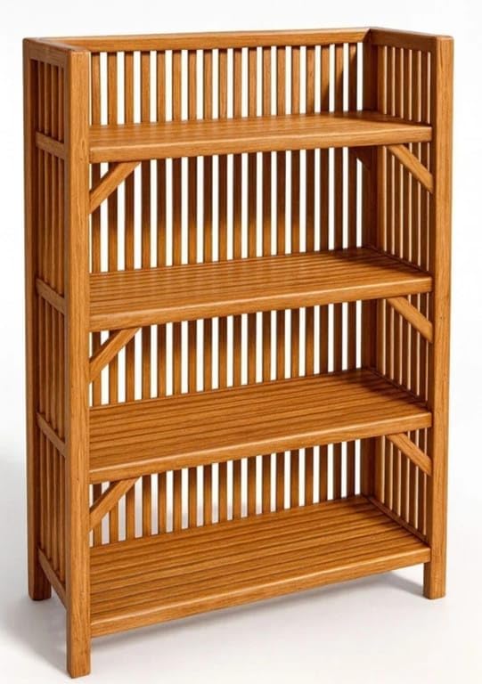 Image of Bamboo Book Rack, Shoe Rack, Multipurpose Rack, 4 Shelf