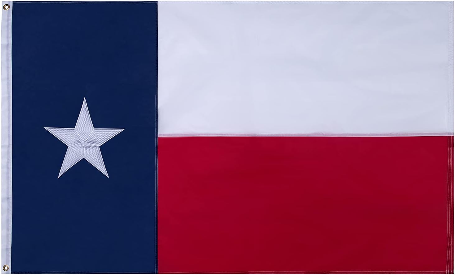 Texas State Flag, 3x5 FT, Heavy Duty Nylon, UV Fade Resistant, Embroidered Stars, Sewn Stripes, Brass Grommets - Image 5