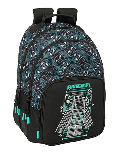 MINECRAFT SCREEN - Mochila Escolar Infantil, Ideal para Niños de Diferentes Edades, Cómoda y Versátil, Calidad y Resistencia, 32x15x42 cm