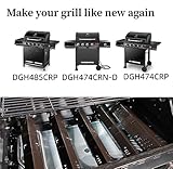 GOKOTASA Grill Heat Plate Replacement for Dyna-Glo DGH485CRP,DGH474CRP, Heat Plates for Dyna-Glo 4 Burner Grill, Porcelain Steel Heat Plate, 5 Pack - Image 2