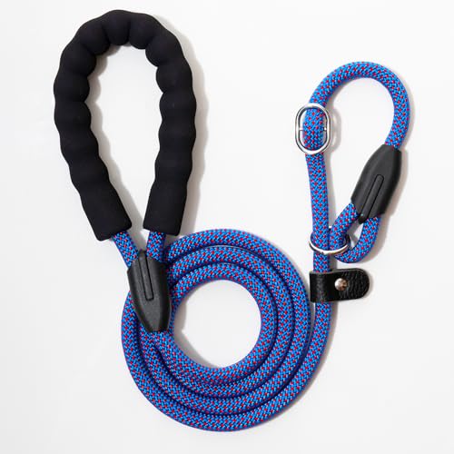 WePet Dog Training Slip Leash, No Pull, Durable Reflective Lead, Puppy Heavy Duty Loop Rope, Comfortable Handle, 5 ft, 3/8 inch, diam. Blue/Red WePet Dog Training Slip Leash, No Pull, Durable Reflective Lead, Puppy Heavy Duty Loop Rope, Comfortable Handle, 5 ft, 3/8 inch, diam. Blue/Red