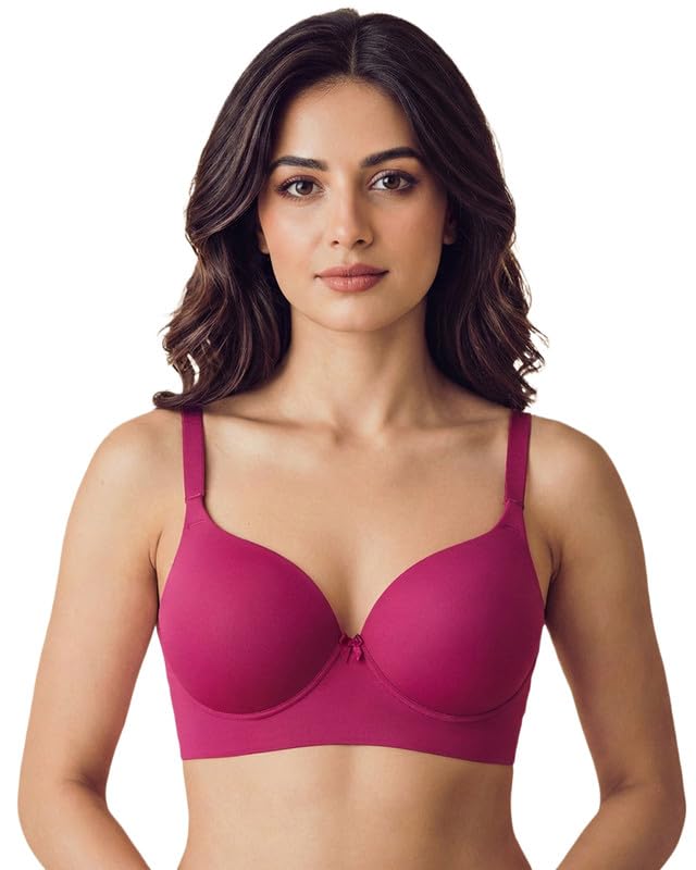 tweens Cotton Maximiser Push-Up Bonded Bra (Level-2 Padding) | 3/4th Coverage | Internal Gripper | Breathable Cotton Fabric | Wire-Free | No Elastic at Bottom Band and Side Wings | Pack of 1|-picture-19