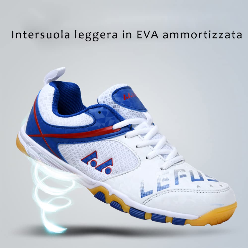 Scarpe da Ping Pong Unisex estive Traspiranti Antiscivolo Resistenti all'Usura