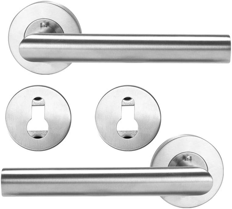 Door Handle Set Stainless Steel Lock Interior Home Door Handle Lock Adjustable Latch Security Interior(D)