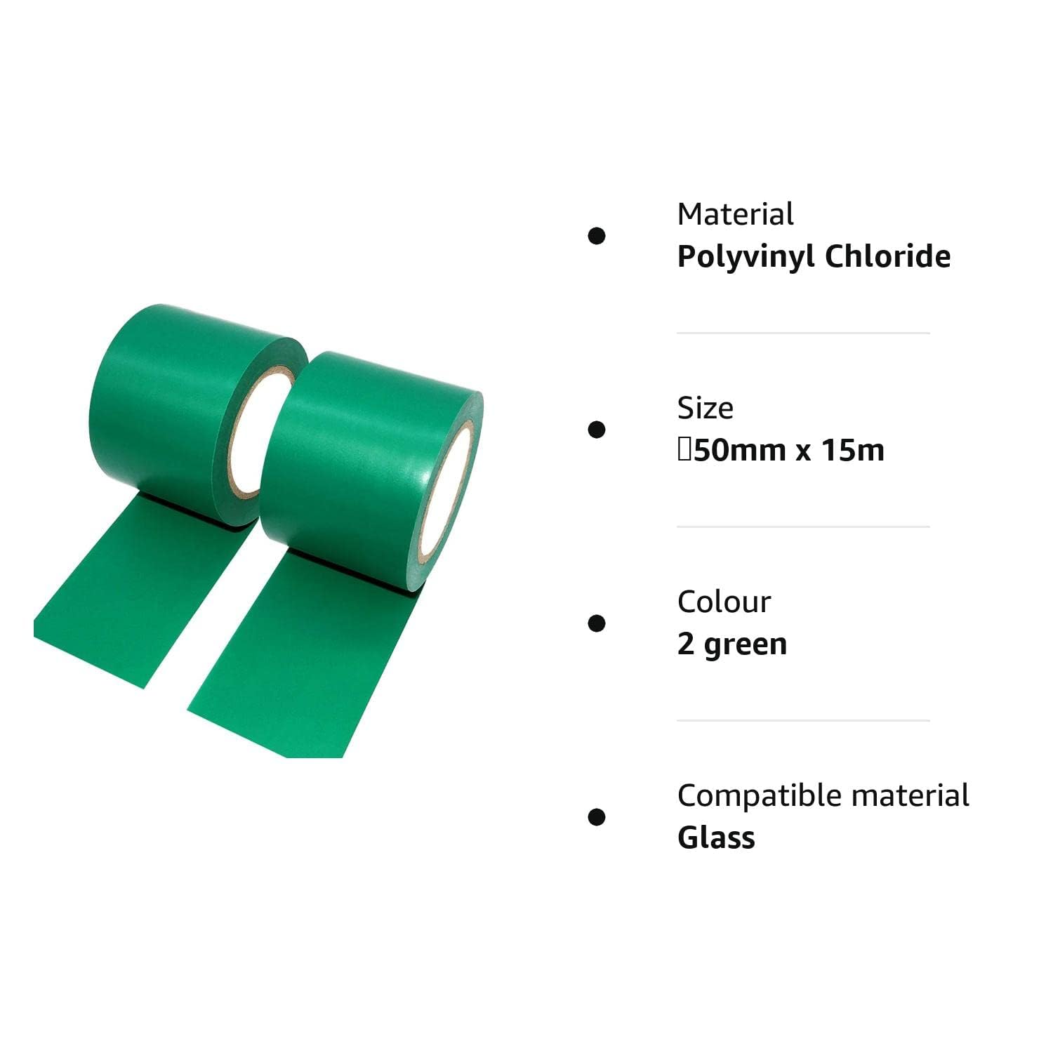Maveek 2 Rolls Electrical Tape 2 Inch Silicone Waterproof Repair Insulation Tape Roll, for Outdoor Pipes or Windows in Winter Cold Weather, Self Adhesive Garage Door Workshop Tool Bag (2Green)