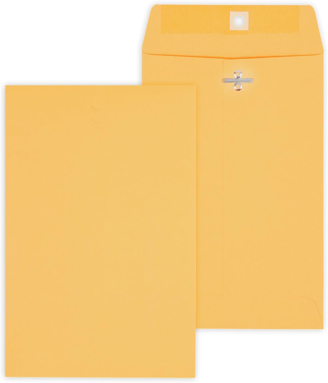 Staples 6 x 9 Kraft Clasp Envelopes, Brown, Moistenable Gummed Seal with Reinforced Metal Clasp, Heavyweight Catalog Mailers, 100/Box