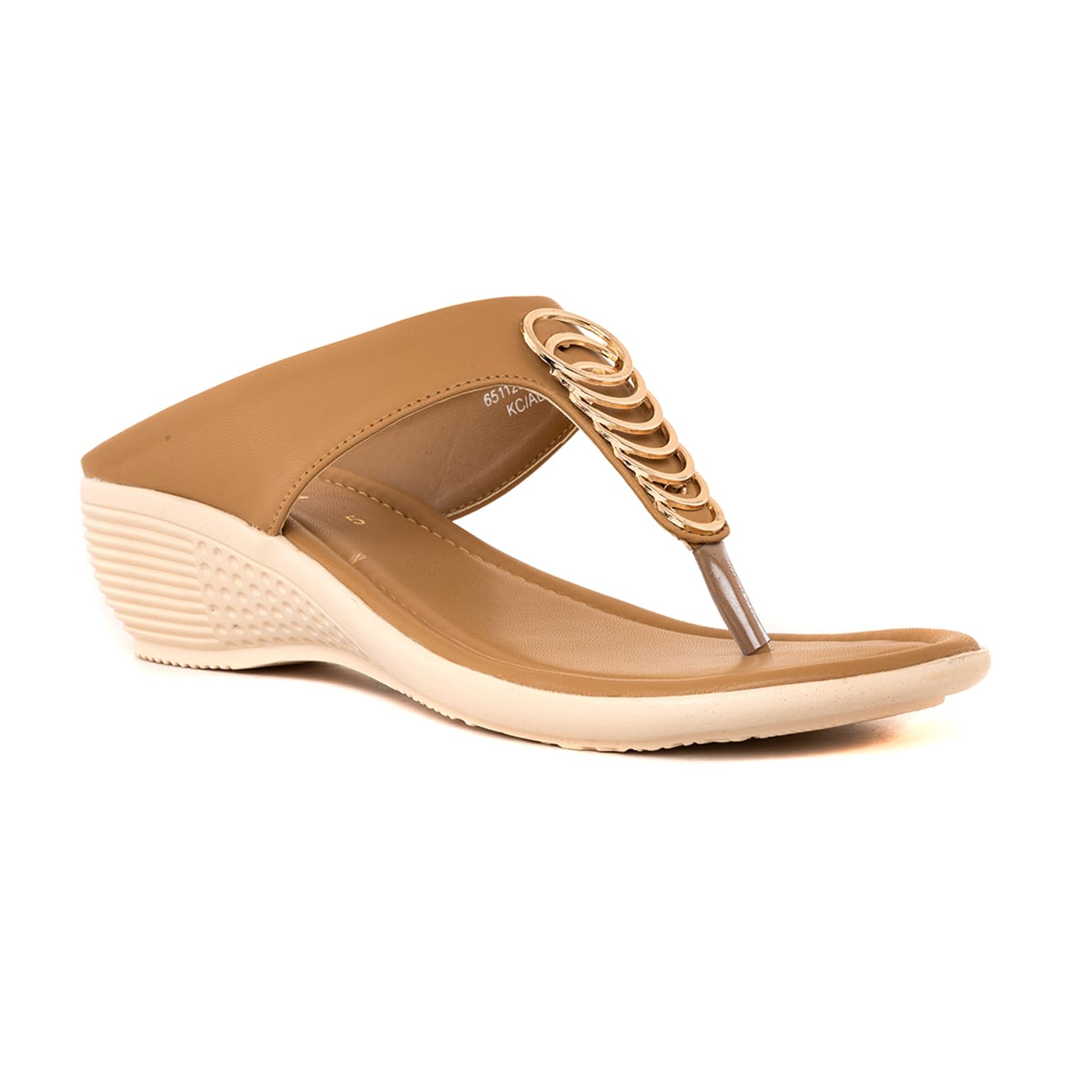 Khadims Beige Wedge Heel Slip On Sandal for Women (6511238) (B0CL9Z4T94) Amazon Price History, Amazon Price Tracker