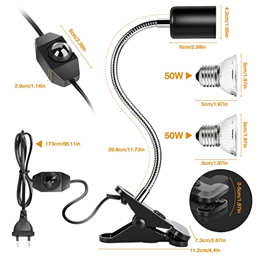 IOOTSEA Turtle Heat Lamp Tortoise Bulb: 50W UVB Reptile Heating Bulb for Lizards, Snakes, Aquarium Aquatic Reptile Amphibian - Terrarium Heat Lamps and Habitat Lighting for Pet Supplies… (Heat Lamps)