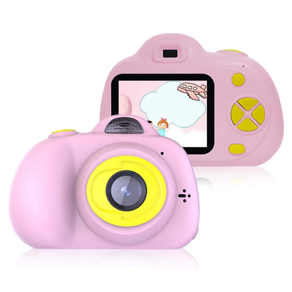 DokFin HD 1080P Mini Digital Shockproof Vlogging Camera/Camcorder with 2 Inch Screen for Kids (Pink)