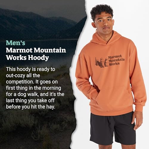 MARMOT Men's MMW Hoody - Hooded Sweatshirt with Screen Printed Graphic, Double-Layer Hood and Kangaroo Pocket4