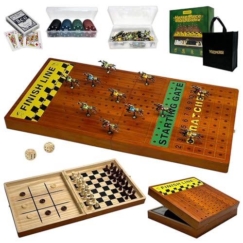 Juego de mesa caballo 23 pulg. madera plegable lujo miniatura 1