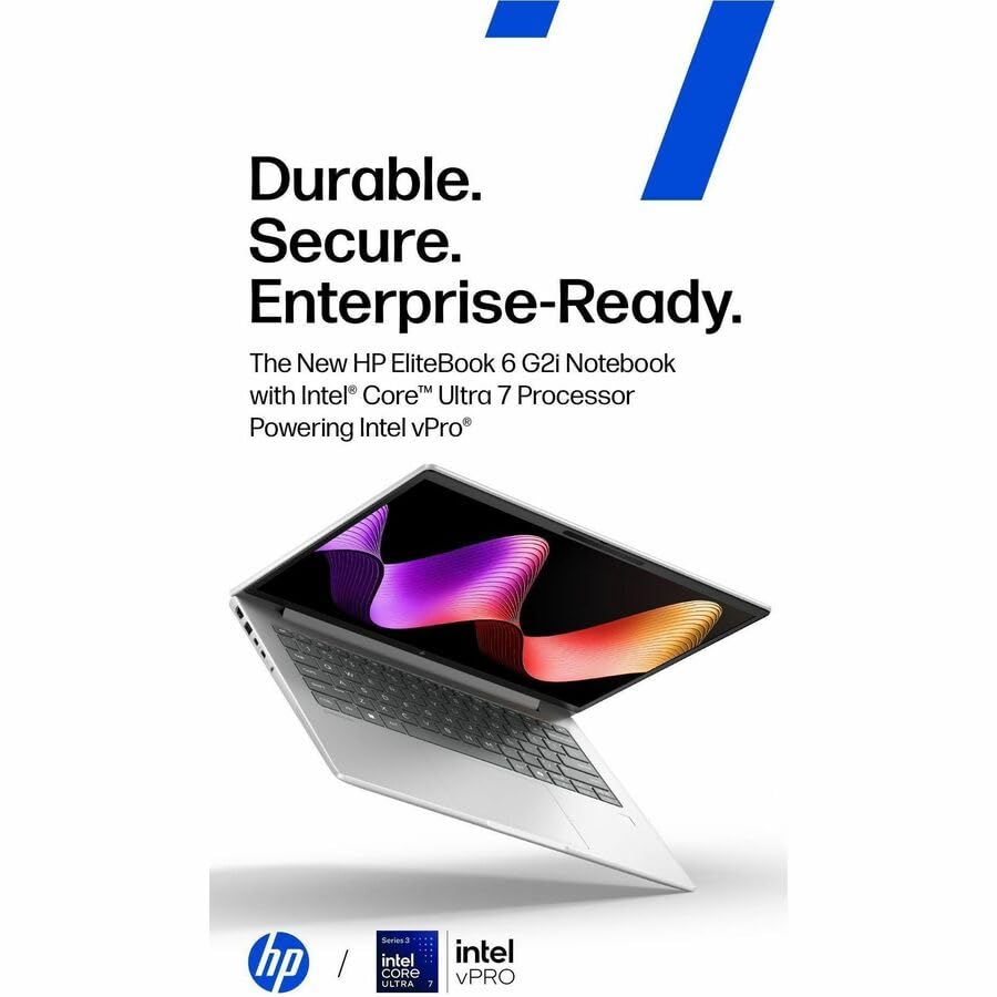 Image of HP EliteBook 6 G2i 14 inch Copilot+ PC Notebook - WUXGA - Intel Core Ultra 5 Series 3 325-16 GB - 512 GB SSD - English Keyboard - Pike Silver Aluminum - Intel Chip - 1920 x 1200 - Windows 11 Pro - - in-