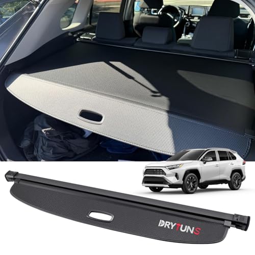 Drytuns Cargo Cover for Toyota RAV4 2019-2026, Retractable Trunk Cover for Toyota RAV4 2019-2026, Anti-Peeping Security Shield Shade, Black