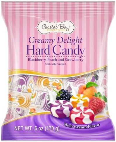 Coastal Bay Creamy Delight Hard Candy 6 oz bag (2 bags 12 oz total)