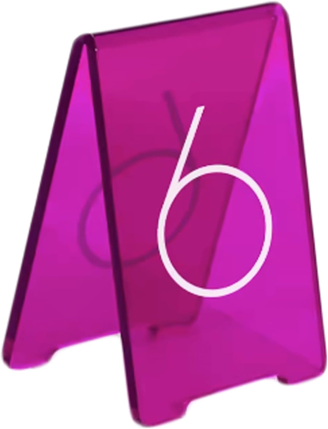 Mini Translucent Acrylic Table Menu Holder 6 Pcs Multi Color Table Number Stand Acrylic Place Cards for Dining Room Restaurant (Rose Red 45297)