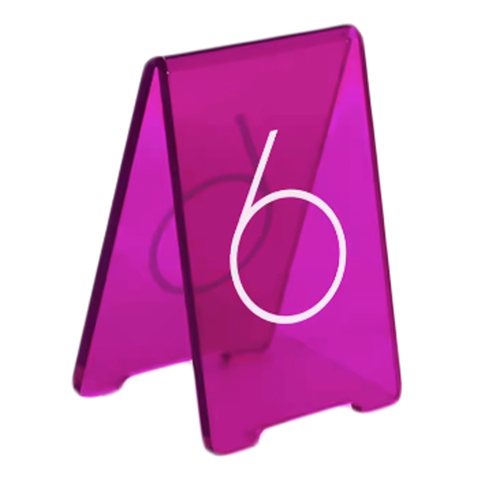 Mini Soporte para Menú De Mesa De Acrílico Translúcido, 6 Piezas, Soporte para Números De Mesa Multicolor, Tarjetas De Lugar Acrílicas para Comedor, Restaurante (Rojo Rosa 45485)