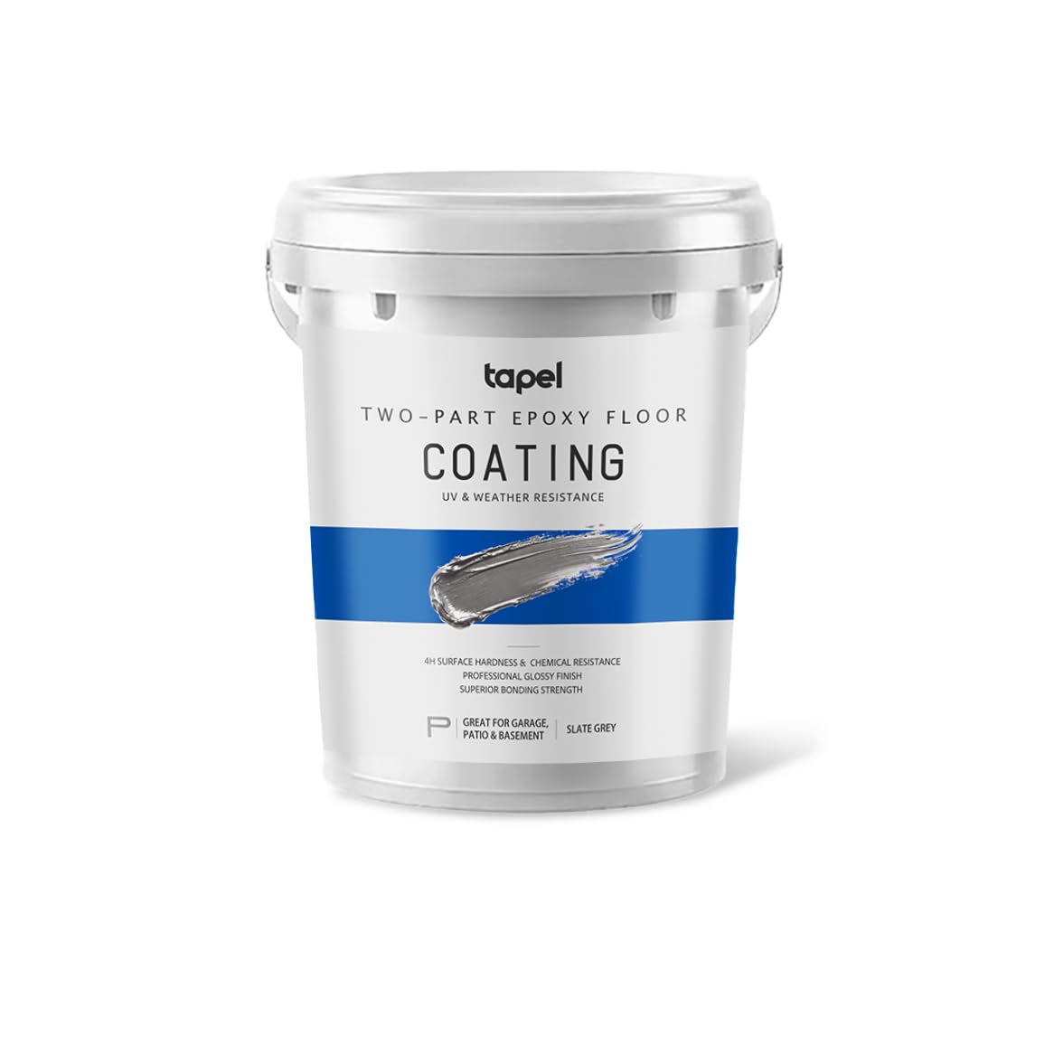 Two-Part Epoxy Floor Coating (Slate Grey, 1 Gallon)