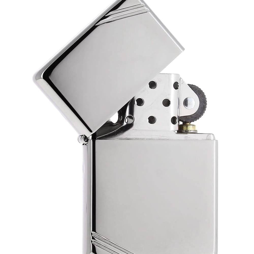 Amazon.com: Zippo High Polish Chrome Vintage With Slashes