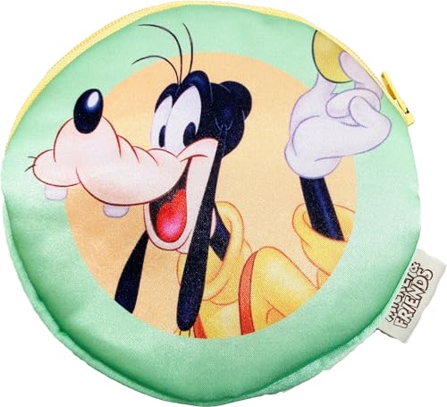 MORIPiLO グーフィー ティッシュケース ディズニー グッズ 小物入れ ぬいぐるみ ポーチ 小さめ 可愛い 13x13cm (レトロ調 グリーン) Disney キャラクター まくらのモリシタ