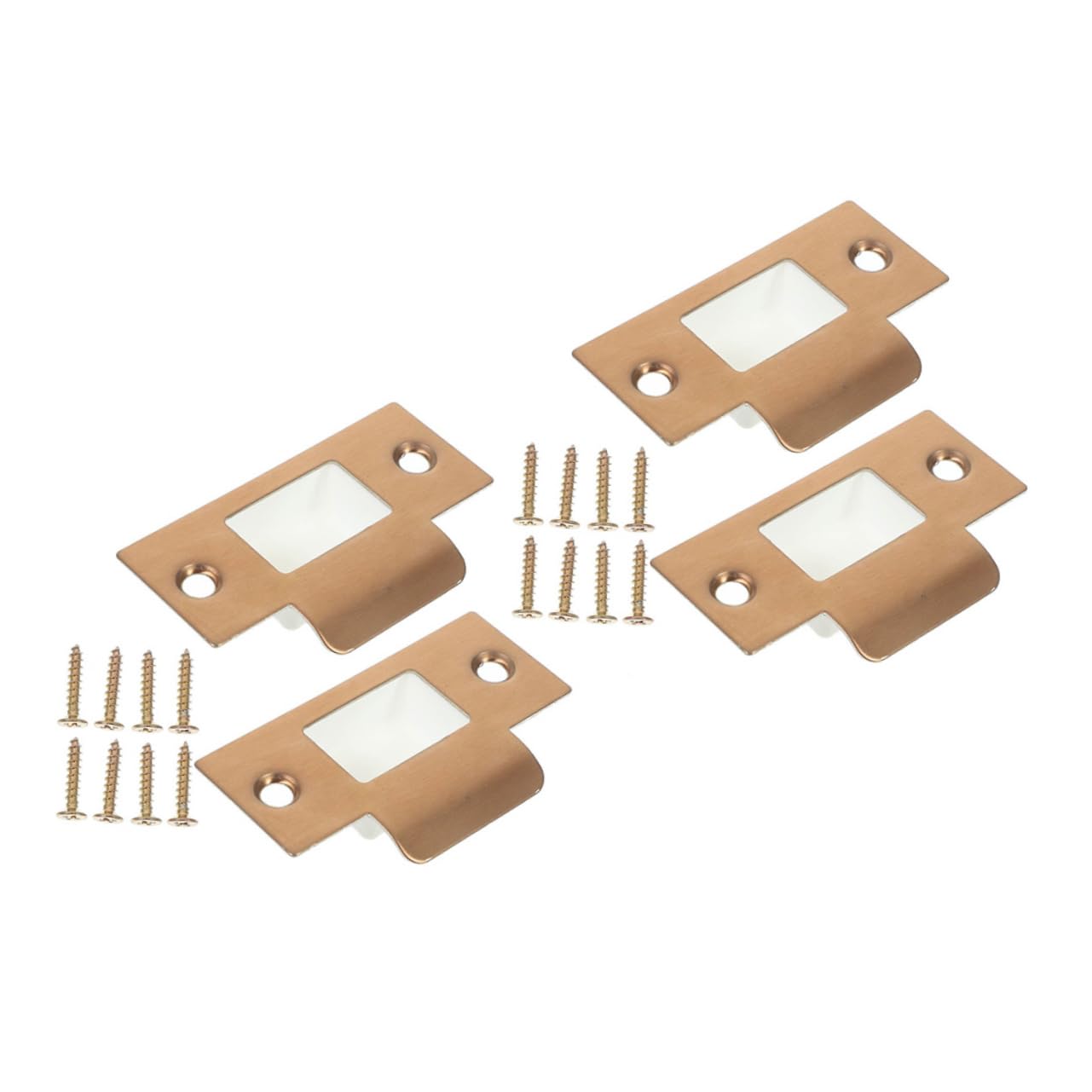 DOITOOL 12 Ensembles Accessoires de serrure de porte monter planche changer prise multiple crochets door lock verrou portail couvertures de porte plaque de renfort de porte gâche Plastique